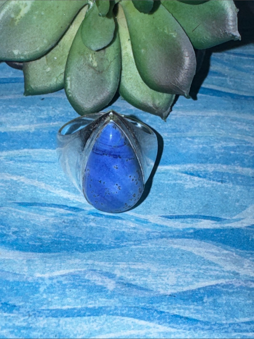 Sterling Dendritic Opal Ring